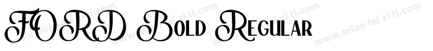 FORD Bold Regular字体转换